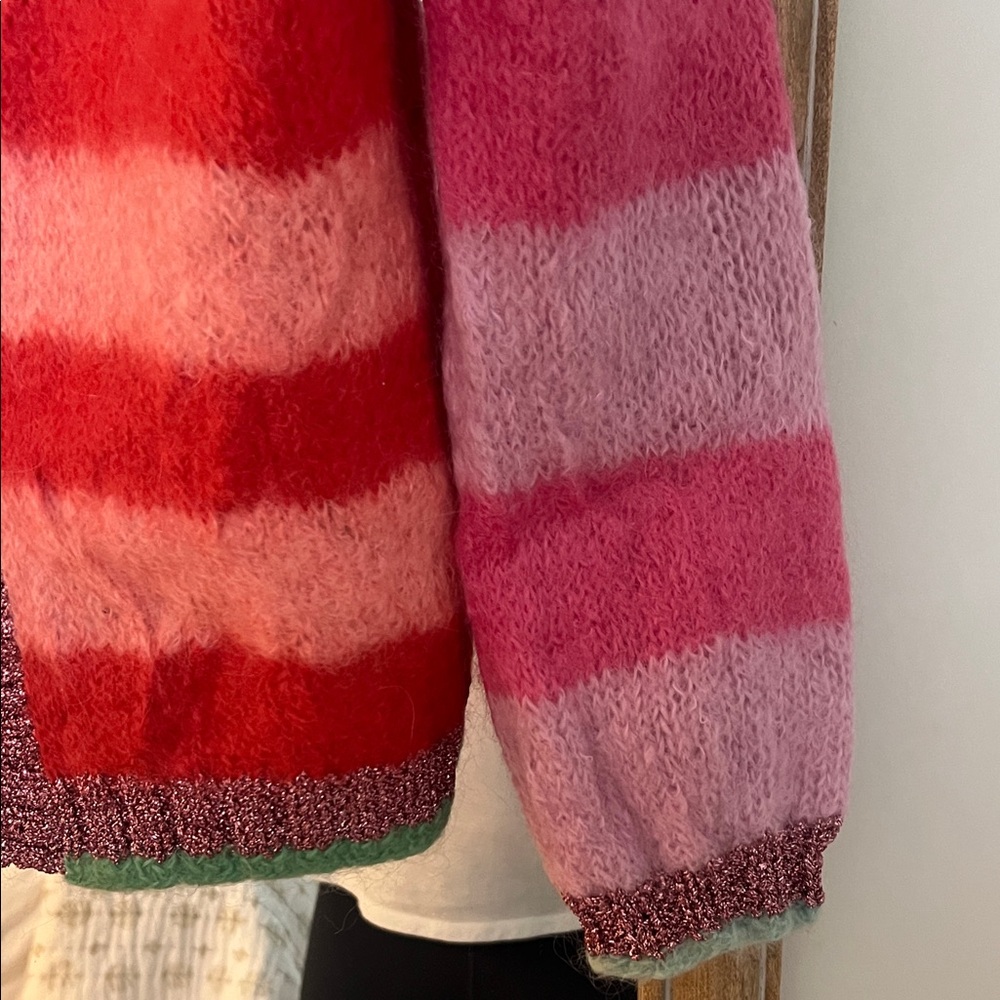 Striped Pink and Orange Cardigan - Picture 8 of 8